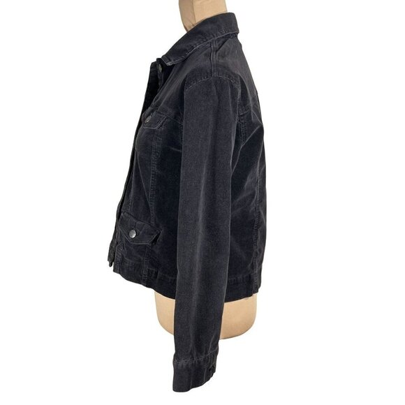 Chico's Long Sleeve Button Front Brown Corduroy Cotton Blend Jacket Size 0 Small - Picture 2 of 7